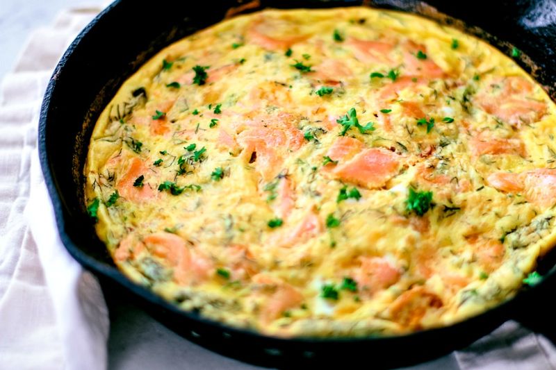 Smoked Salmon and Dill Frittata