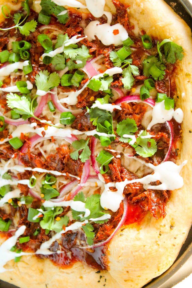 BBQ Jackfruit Pizza