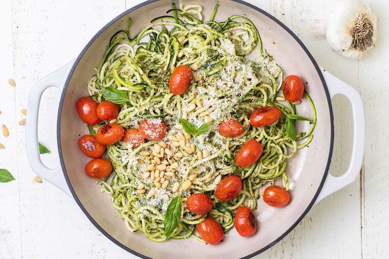 Zucchini Noodles with Pesto