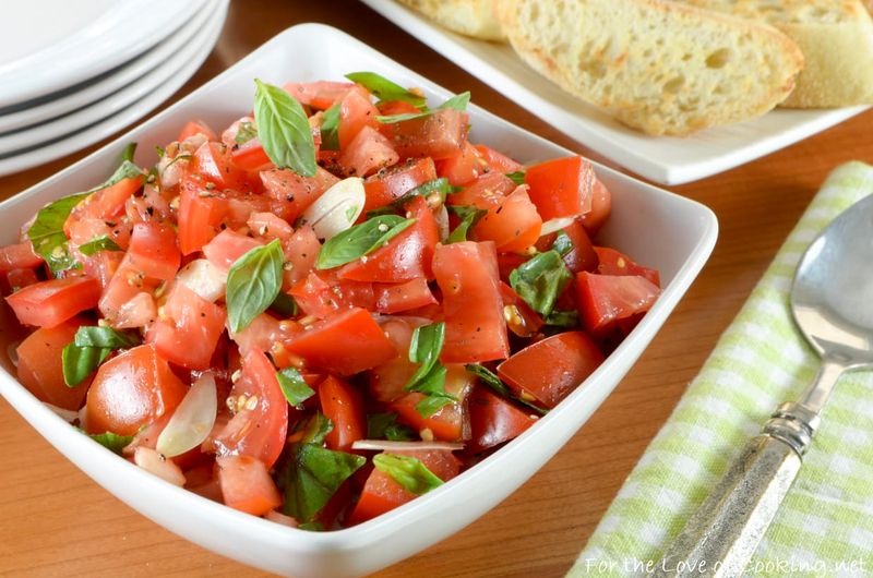 Garlic Tomato Basil Salad