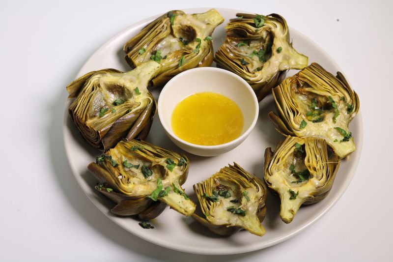 Garlic Basil Artichokes