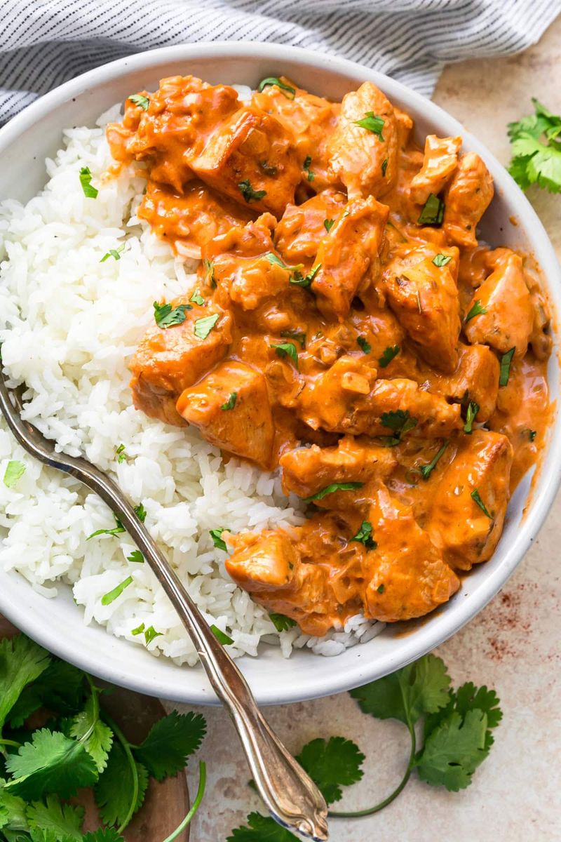 Garlic Coconut Chicken with Jasmine Rice