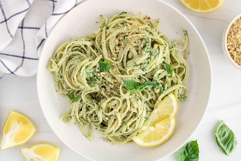 Garlic Basil Pesto Pasta