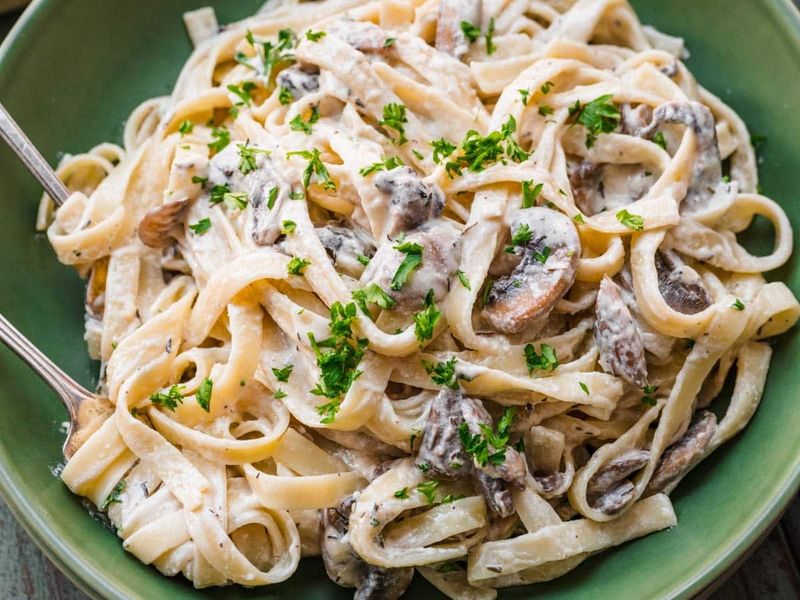 Creamy Mushroom Fettuccine