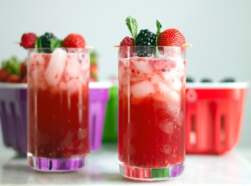 Coconut Water and Berry Splash