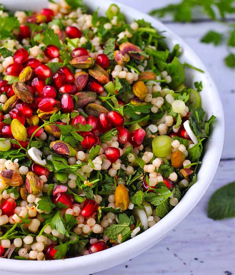 Pomegranate Walnut Couscous