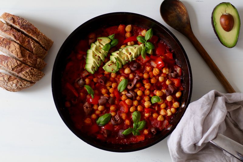 Mediterranean Shakshuka with Chickpeas