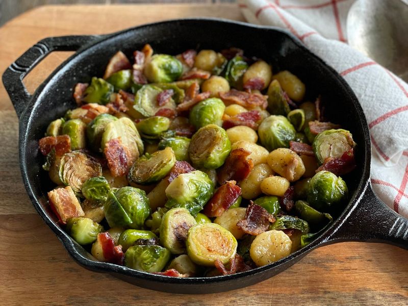Bacon and Brussels Sprouts Gnocchi