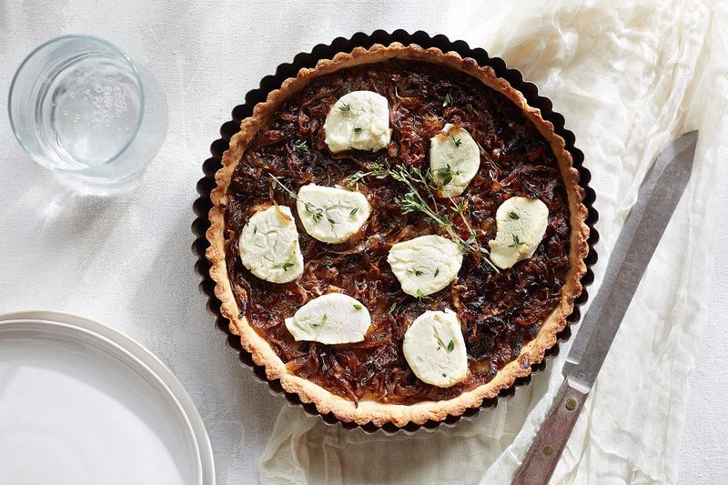 Goat Cheese Tart with Caramelized Onions