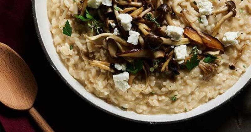Goat Cheese and Mushroom Risotto