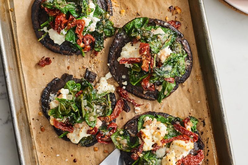 Mediterranean Stuffed Mushrooms