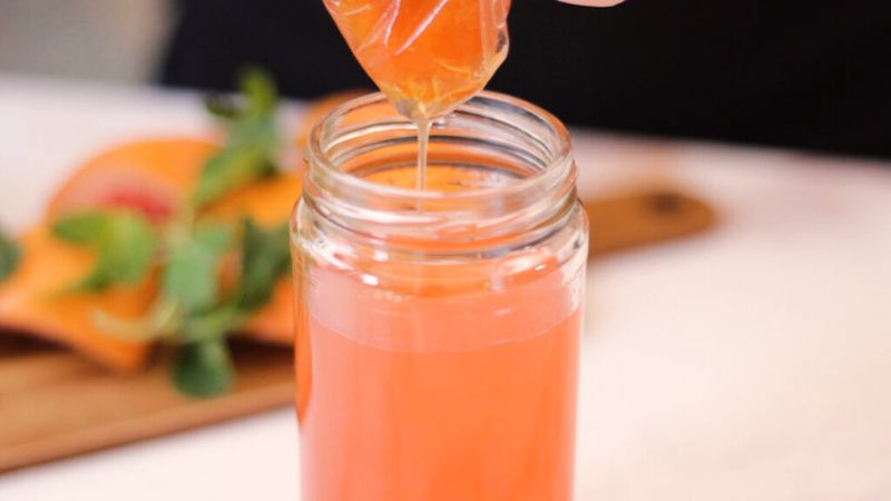 Flavorful Grapefruit Peel Syrup