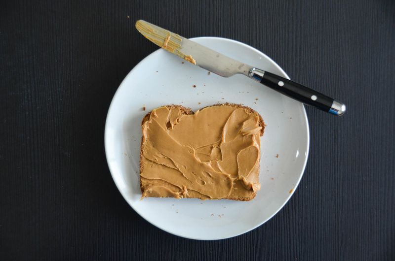 Almond Butter on Whole-Grain Bread