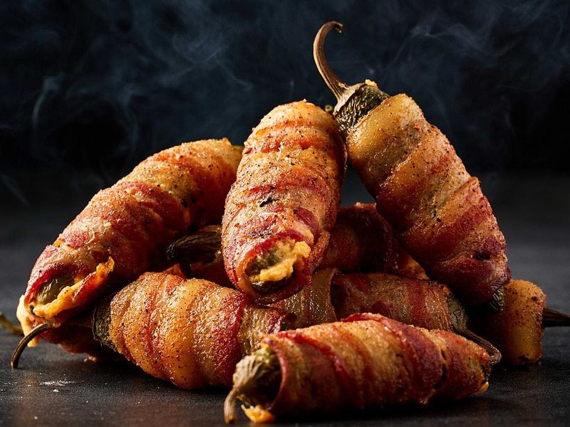 BBQ Bacon-Wrapped Jalapeño Poppers