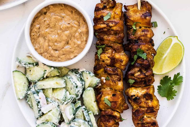 Grilled Thai Chicken Skewers