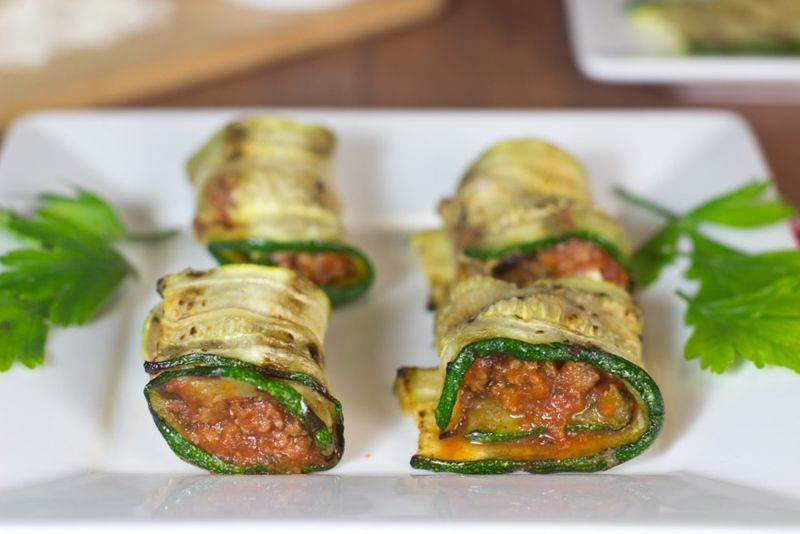 Zucchini and Ham Roll-Ups