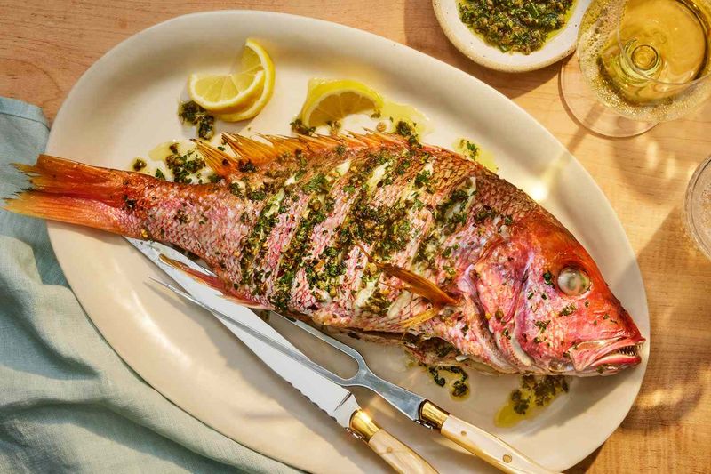 Citrus Marinated Grilled Snapper