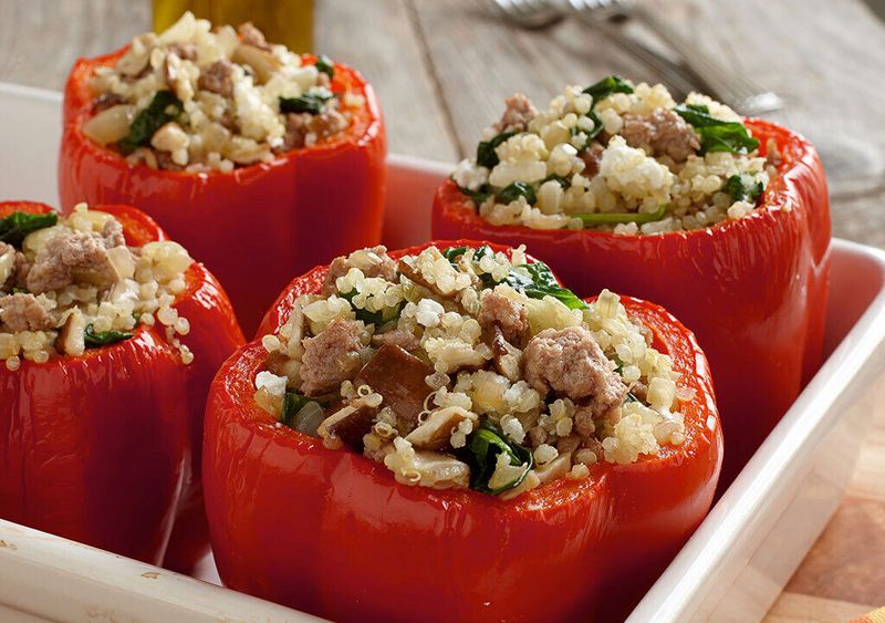 Stuffed Bell Peppers with Turkey and Quinoa