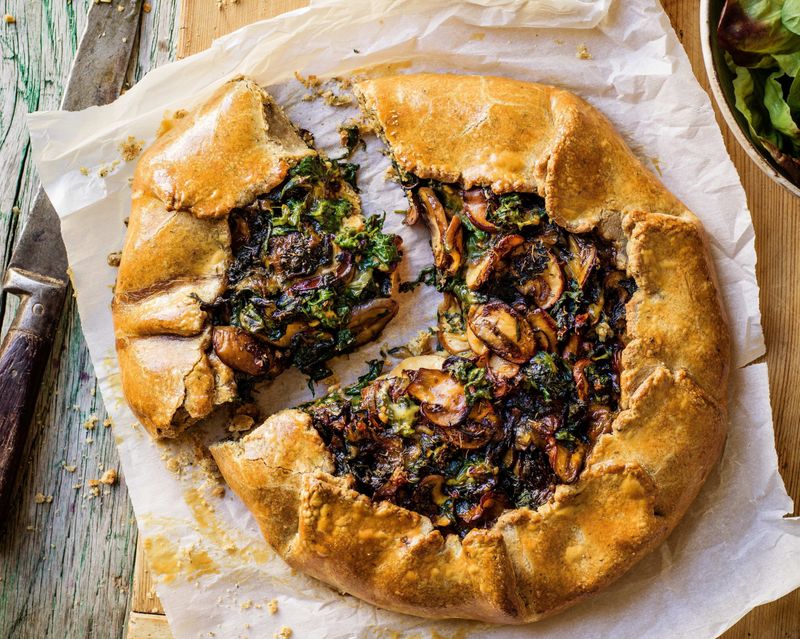 Savory Mushroom and Spinach Galette