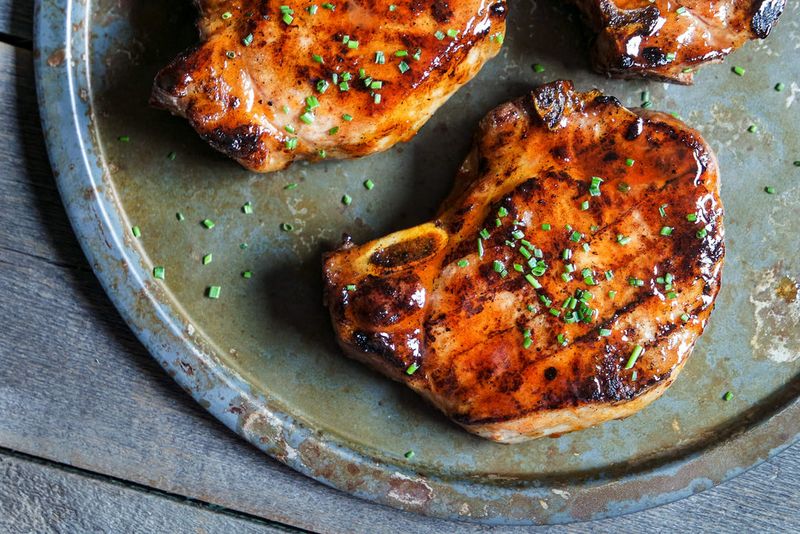 Honey Mustard Grilled Pork Chops