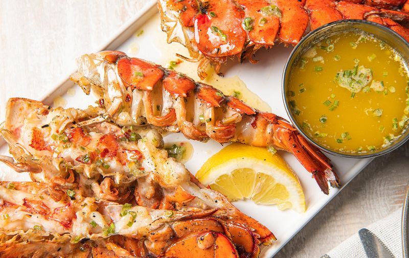Grilled Lobster Tails with Herb Butter