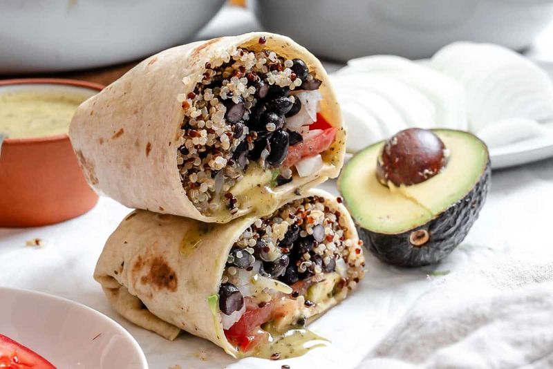 Quinoa and Black Bean Wrap