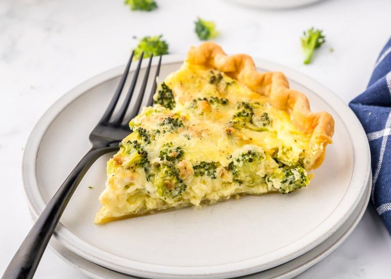 Broccoli Cheddar Quiche