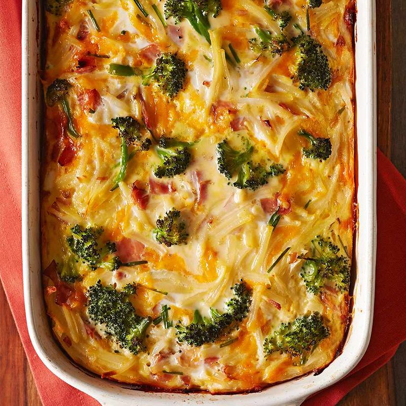 Cheesy Ham and Broccoli Casserole