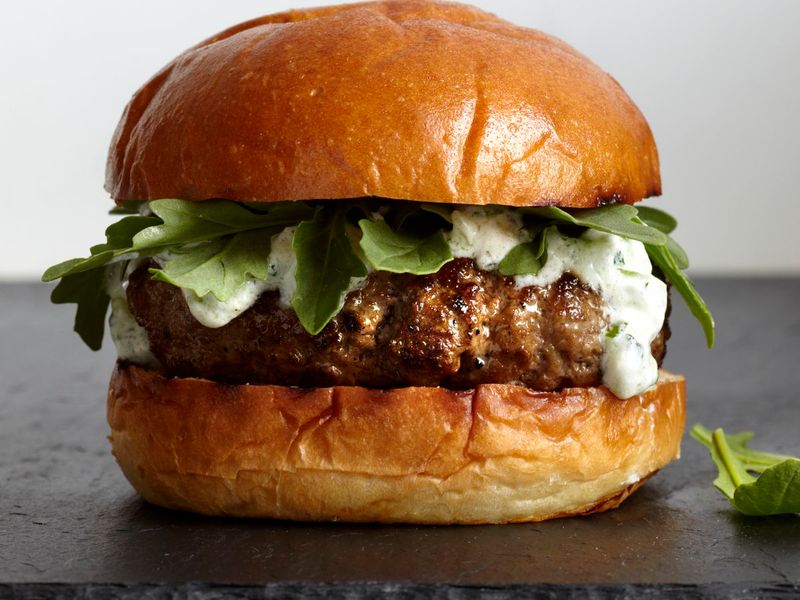 Lamb Burger with Tzatziki