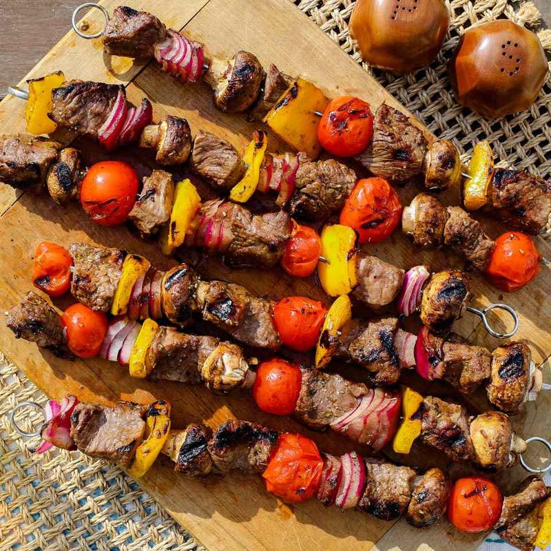Beef and Vegetable Skewers
