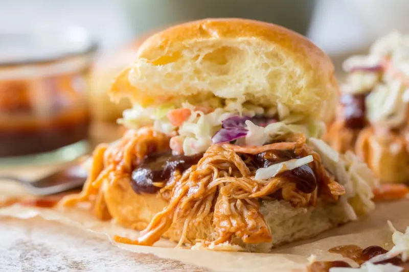Tangy BBQ Chicken Sliders