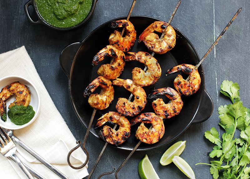 Coconut Lime Shrimp Skewers