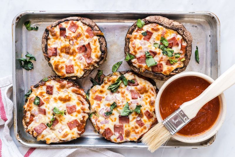 Portobello Mushroom Pizzas