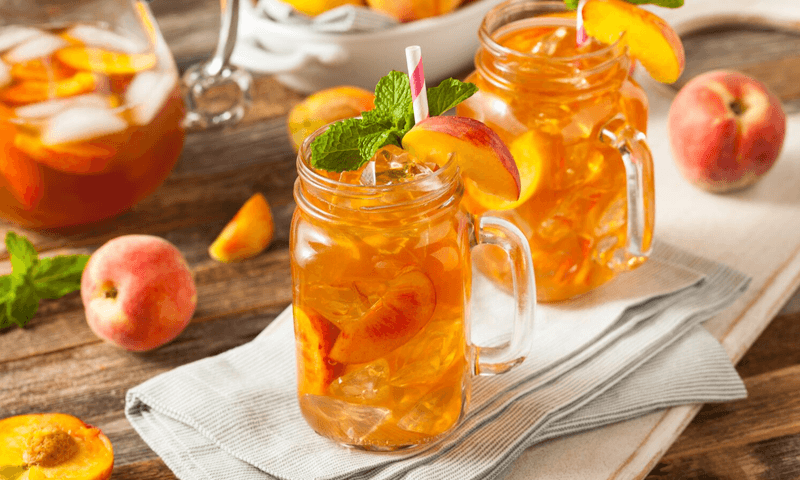 DIY Peach Green Tea Lemonade