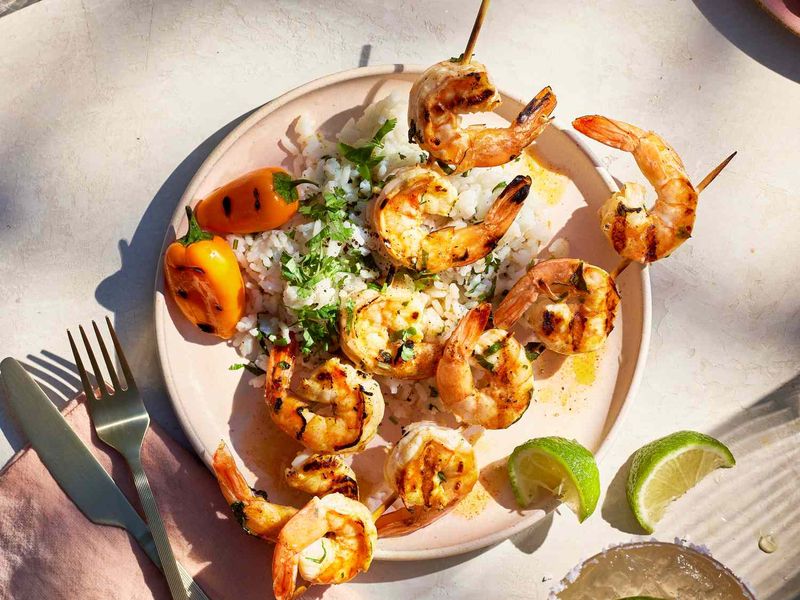 Spicy BBQ Shrimp Skewers