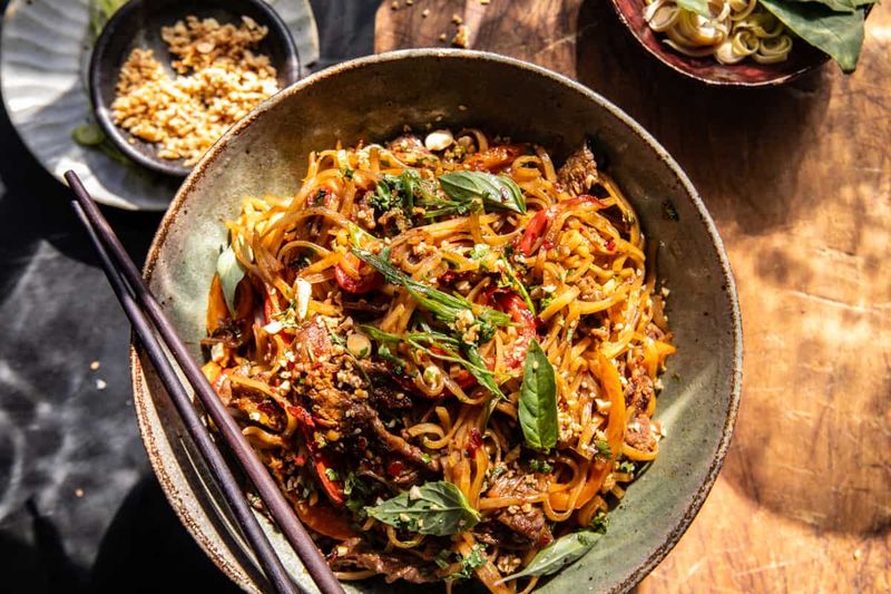 Spicy Thai Basil Noodles