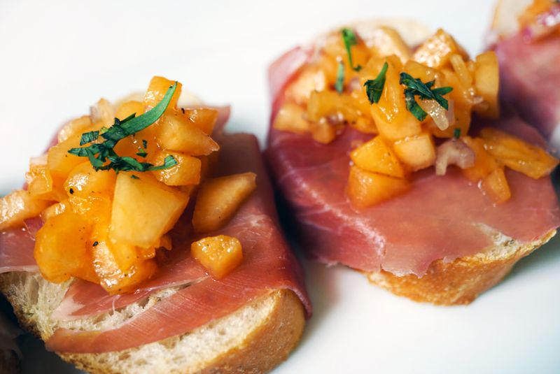 Prosciutto and Melon Sandwich