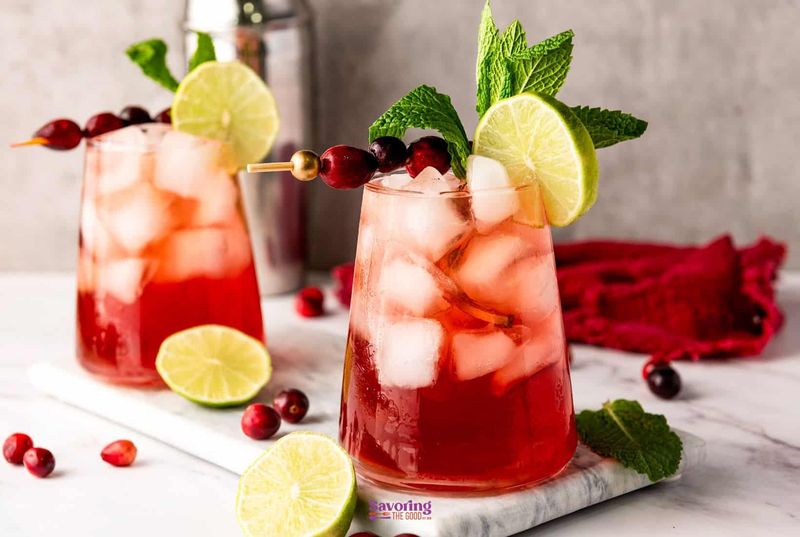 Cranberry Lime Sparkling Water