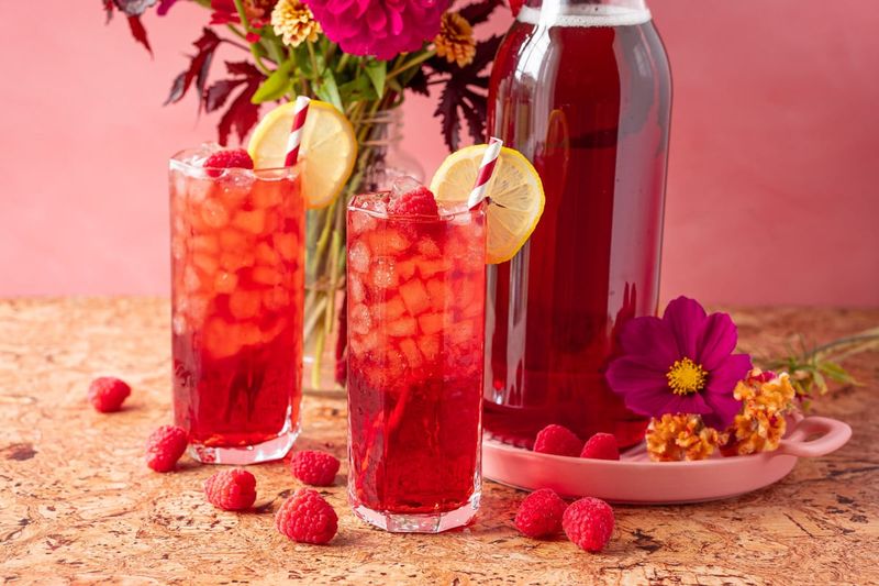 Raspberry Hibiscus Iced Tea