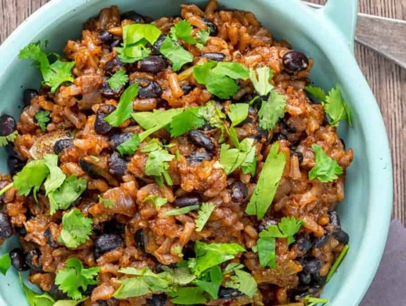 Instant Pot Cuban Black Beans and Rice