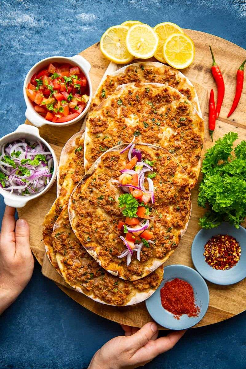 Turkish Grilled Lahmacun