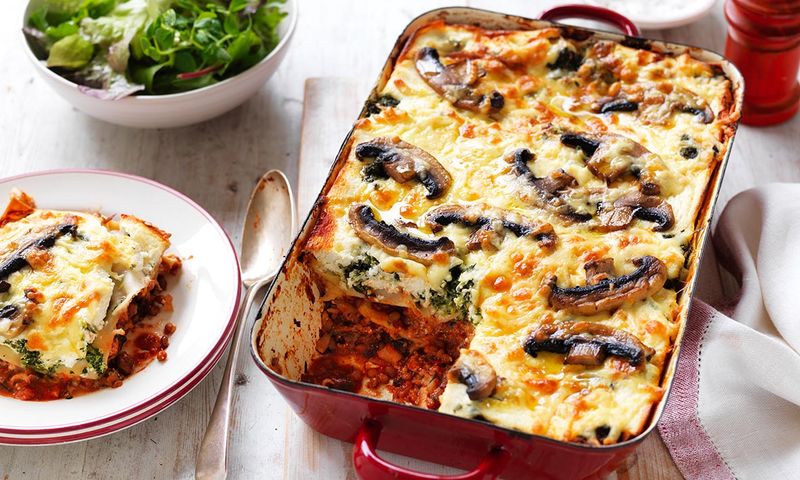 Mushroom and Spinach Lasagna
