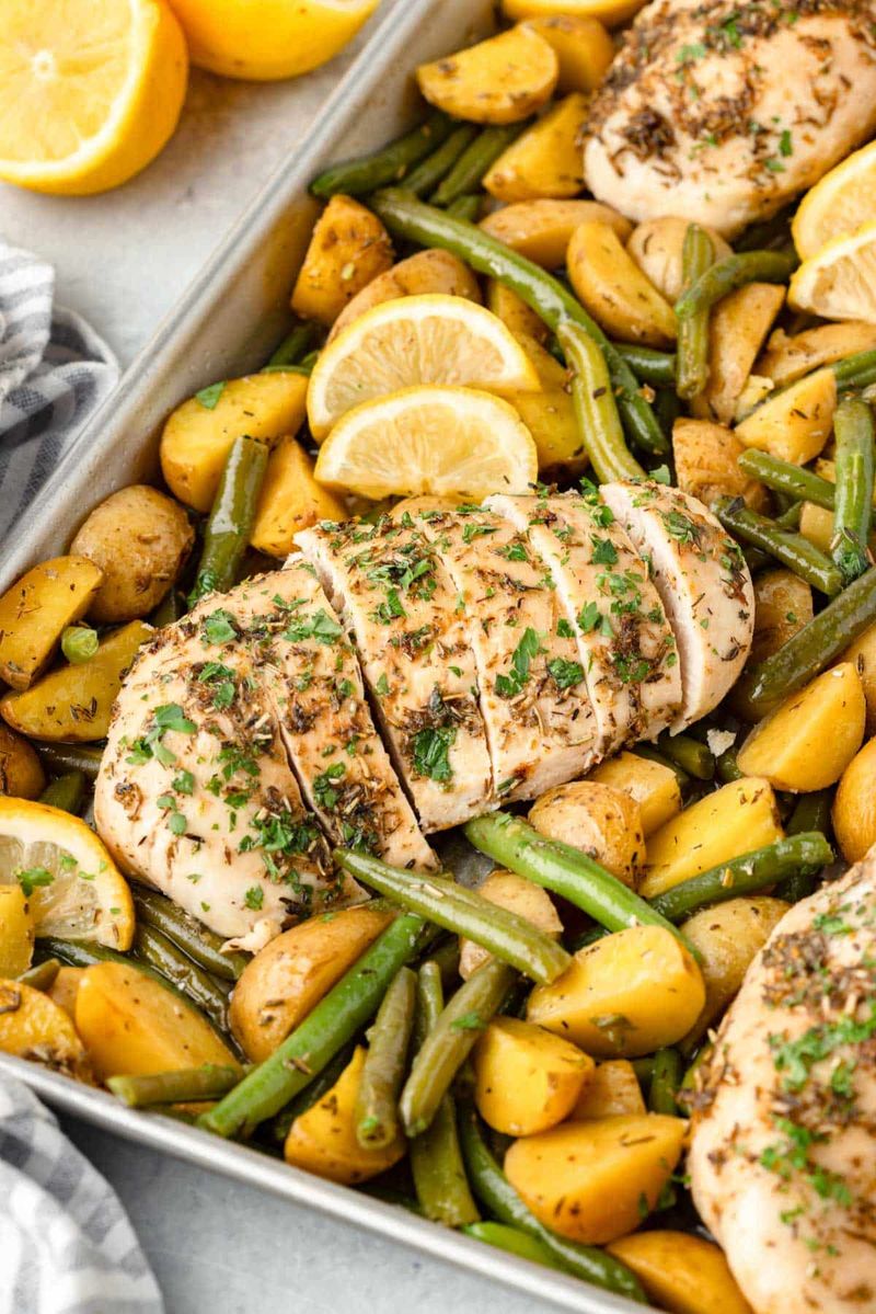 Rosemary Lemon Chicken and Green Beans