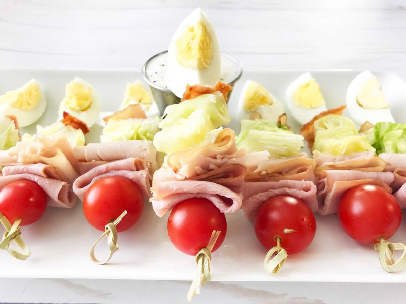 Turkey and Cheese Skewers