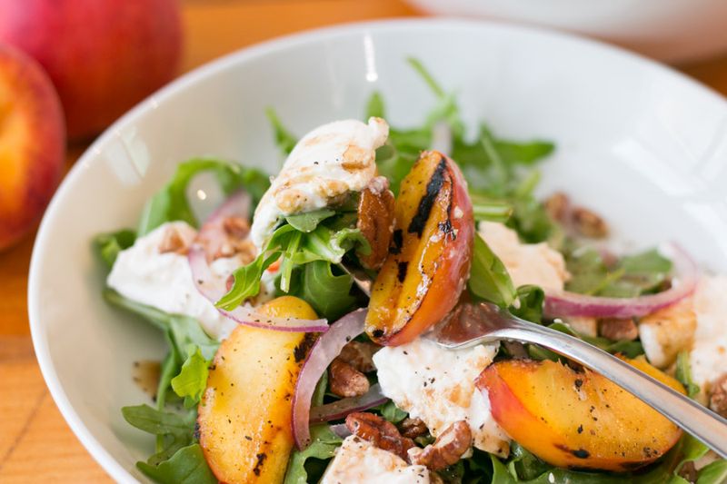 Grilled Peach and Burrata Salad