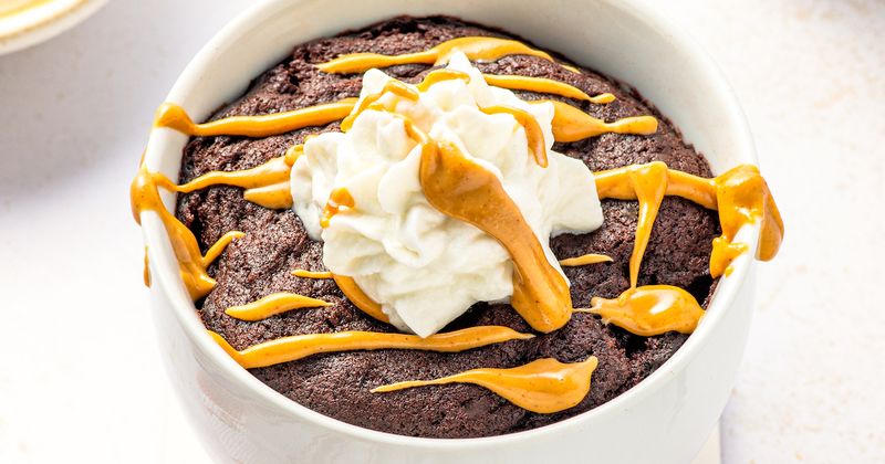 Chocolate Peanut Butter Mug Cake