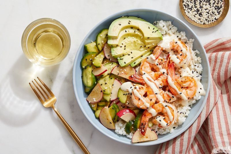 Korean Shrimp Poke Bowl