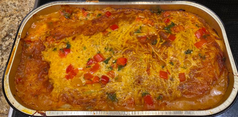 Costco Enchilada Bake with Rotisserie Chicken