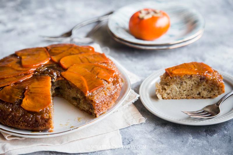 Persimmon Spice Upside-Down Cake