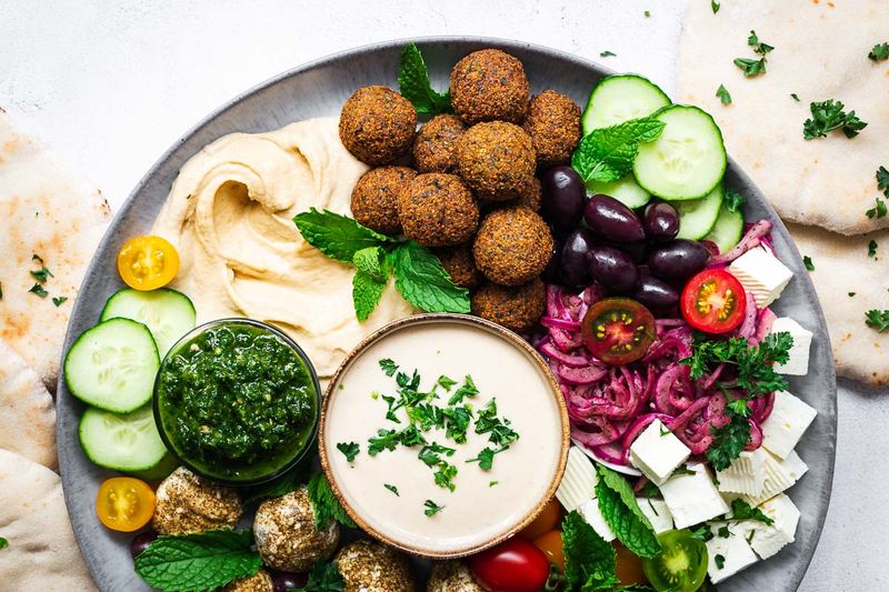 Falafel and Hummus Plate
